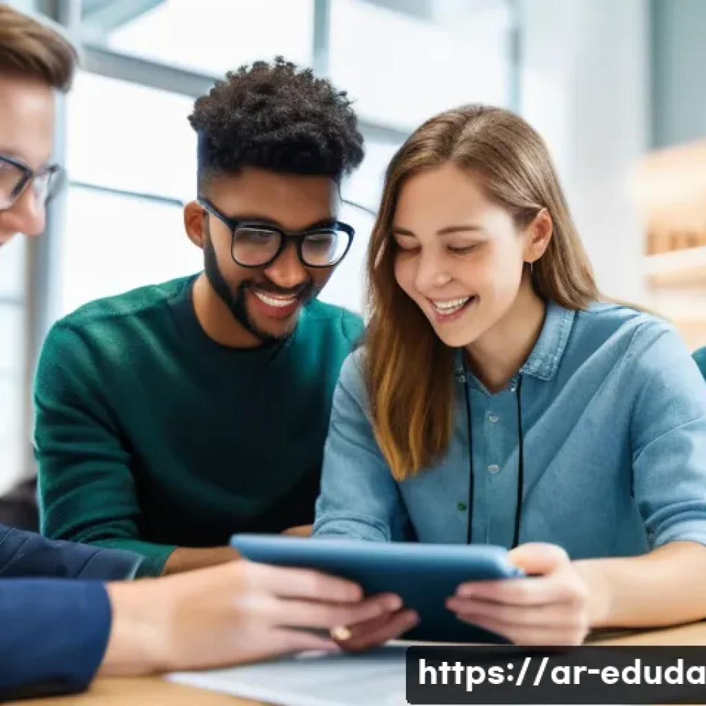 개방형 교육 자원 생태계의 기술적 측면 - **Prompt:** A diverse group of students and educators, including men and women, engaging seamlessly ...